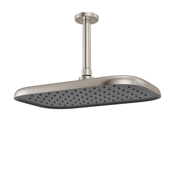 356 x 229 mm Single Function Shower Head with Grey Spray Face