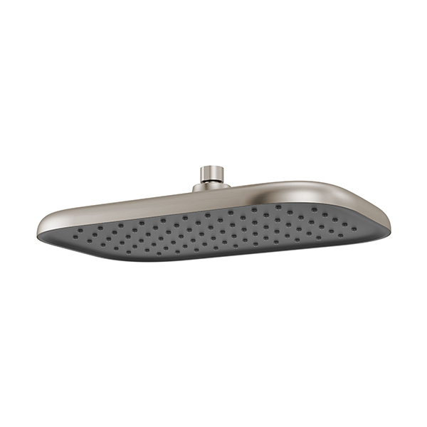 356 x 229 mm Single Function Shower Head with Grey Spray Face