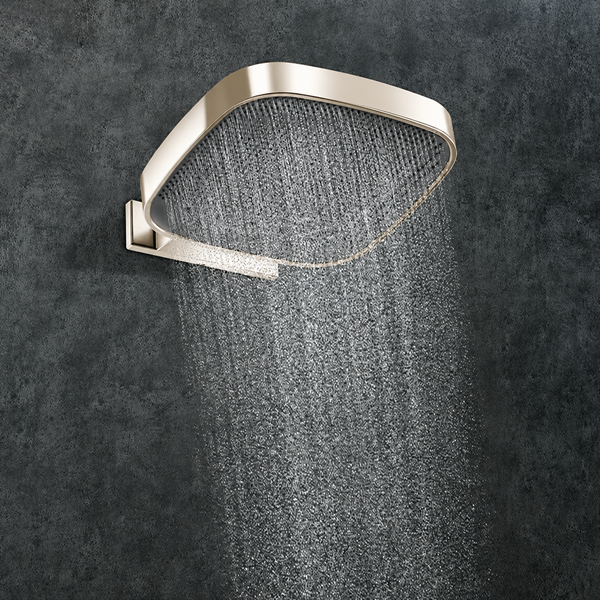 15" Square Multi-Function Showerhead with Wallmount Showerarm