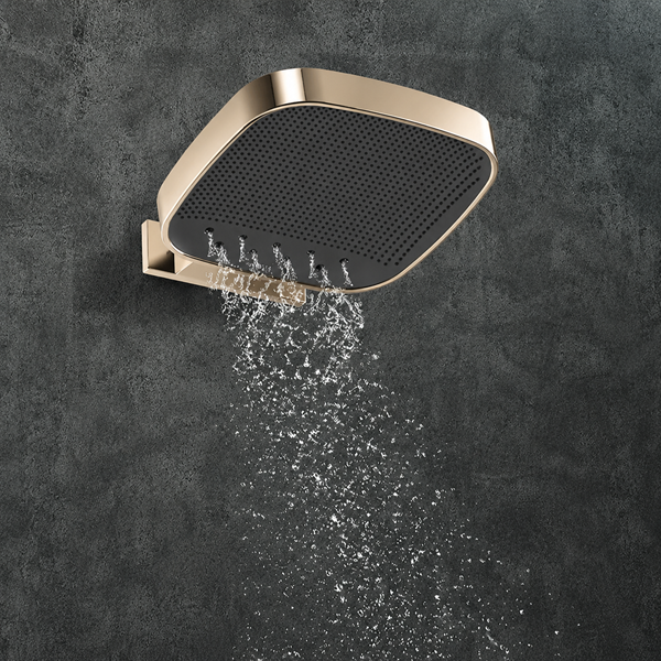 15" Square Multi-Function Showerhead with Wallmount Showerarm