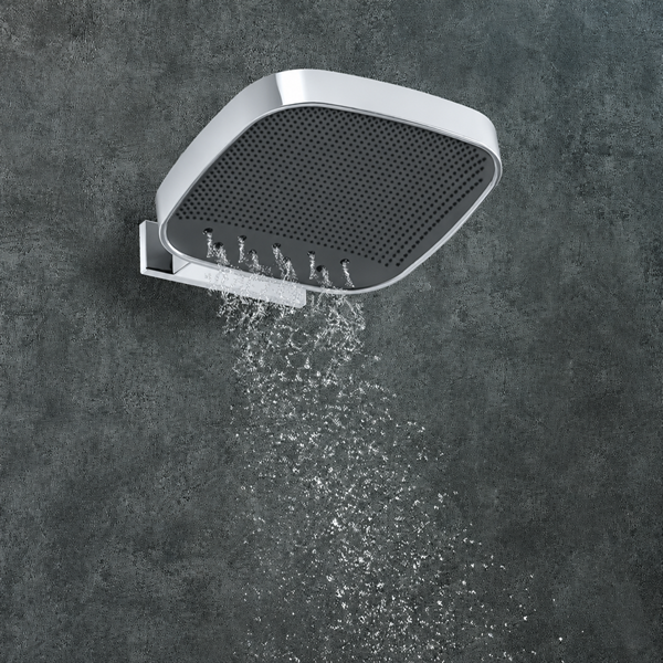 15" Square Multi-Function Showerhead with Wallmount Showerarm