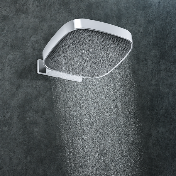 15" Square Multi-Function Showerhead with Wallmount Showerarm