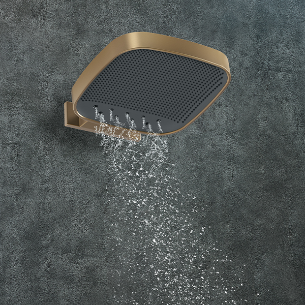 15" Square Multi-Function Showerhead with Wallmount Showerarm