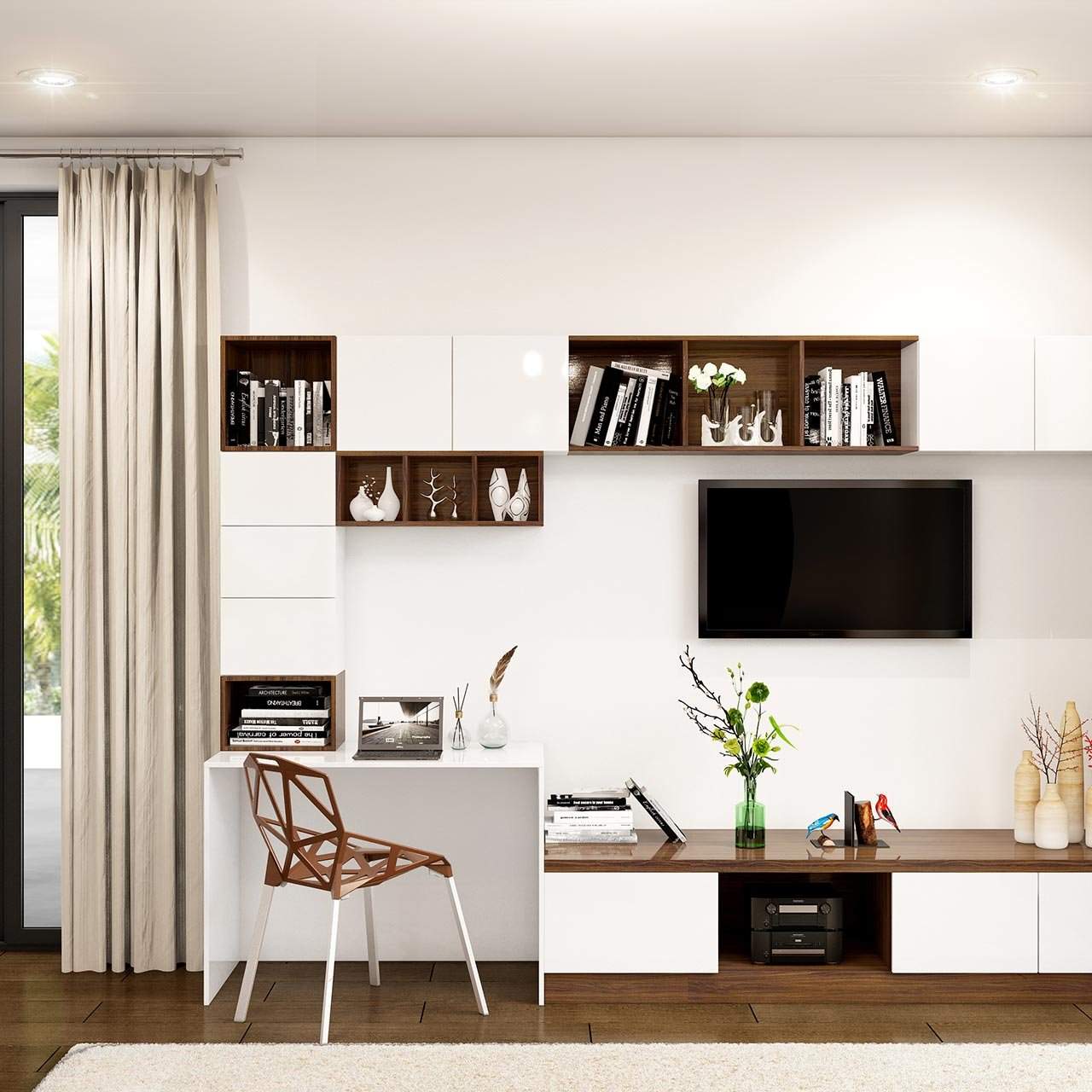 Bedroom TV Unit Designs - Cabinets and Panels | Design Cafe