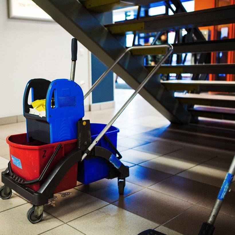 Interior design under staircase with utility room and store machines under the staircase