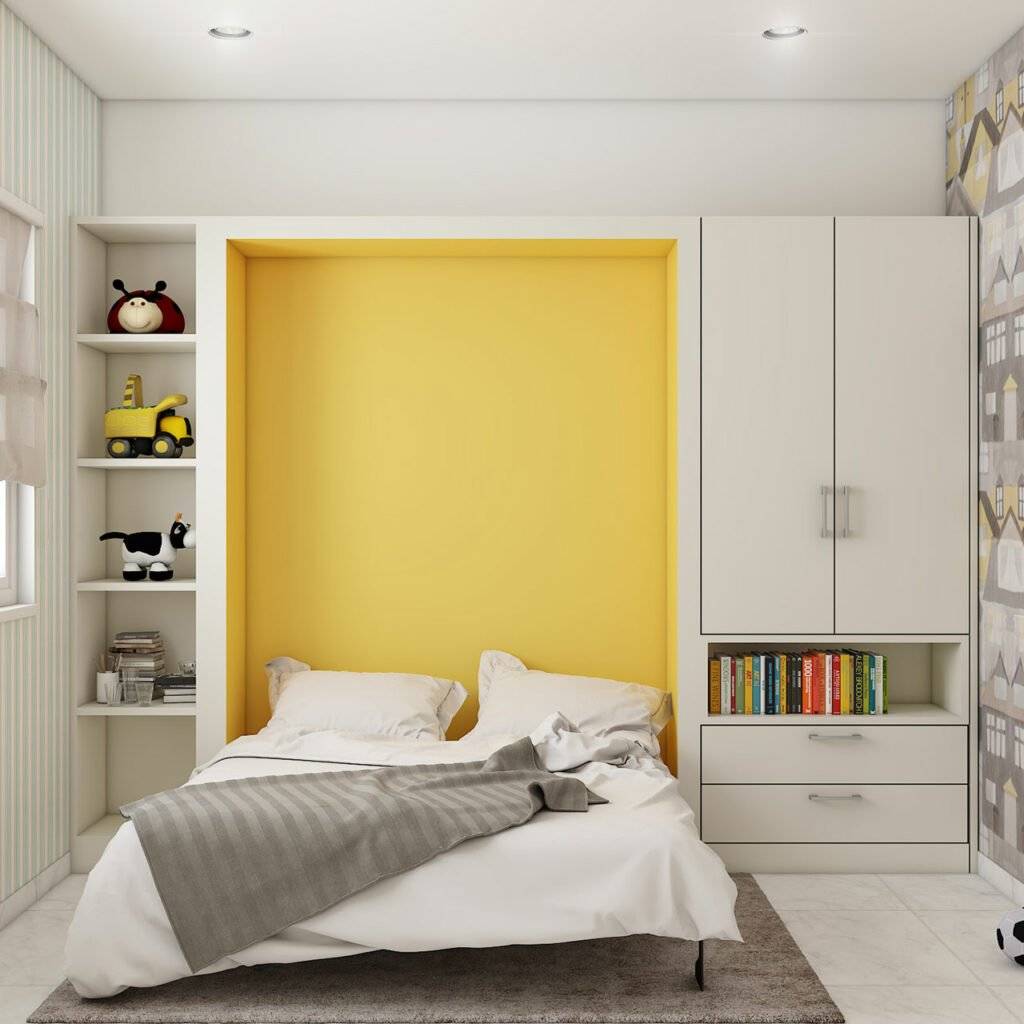 Murphy bed to utilise the full potential of the space, its very useful for space saving in small rooms