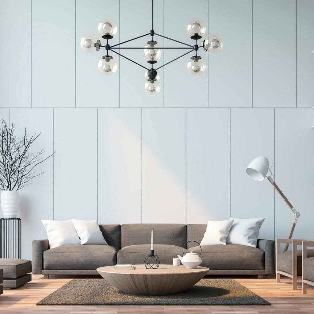 Living room with low lying furniture