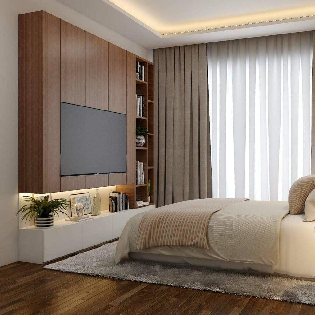 Bedroom TV Unit Designs and Panels Design Cafe