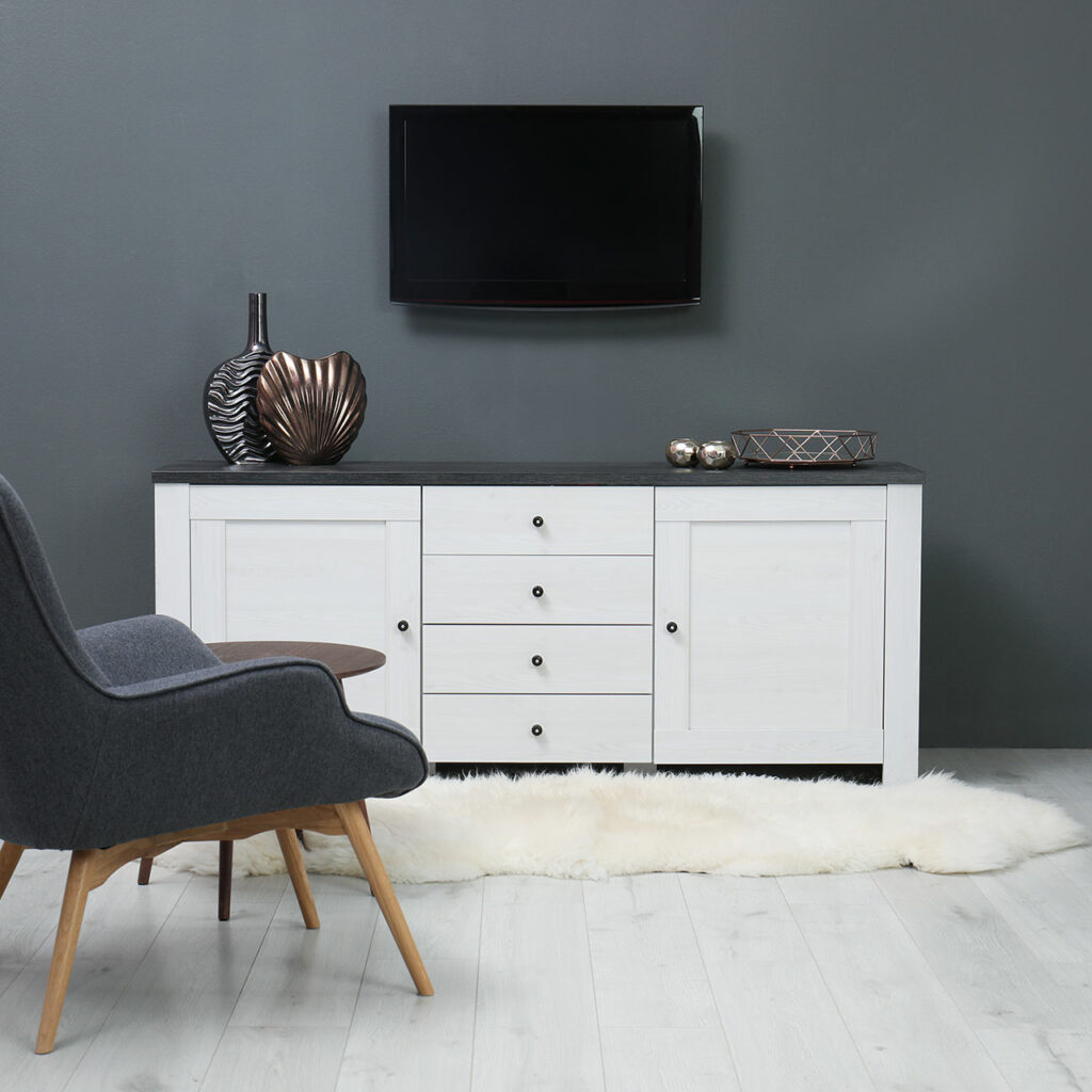 Sleek Tv Unit Design For Living Room, Its Works Wonders When Space Is A Constraint