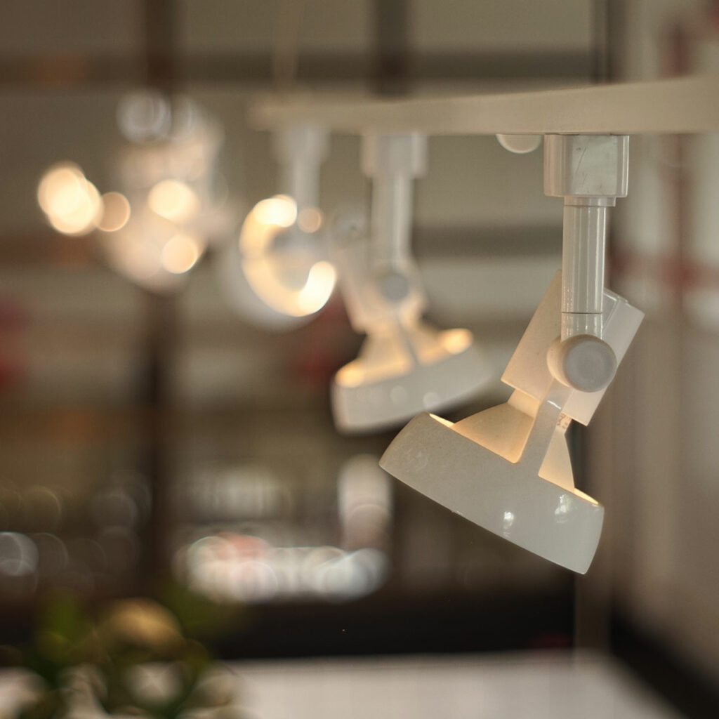 Design your Hall False Ceiling with Hanging Track Lights