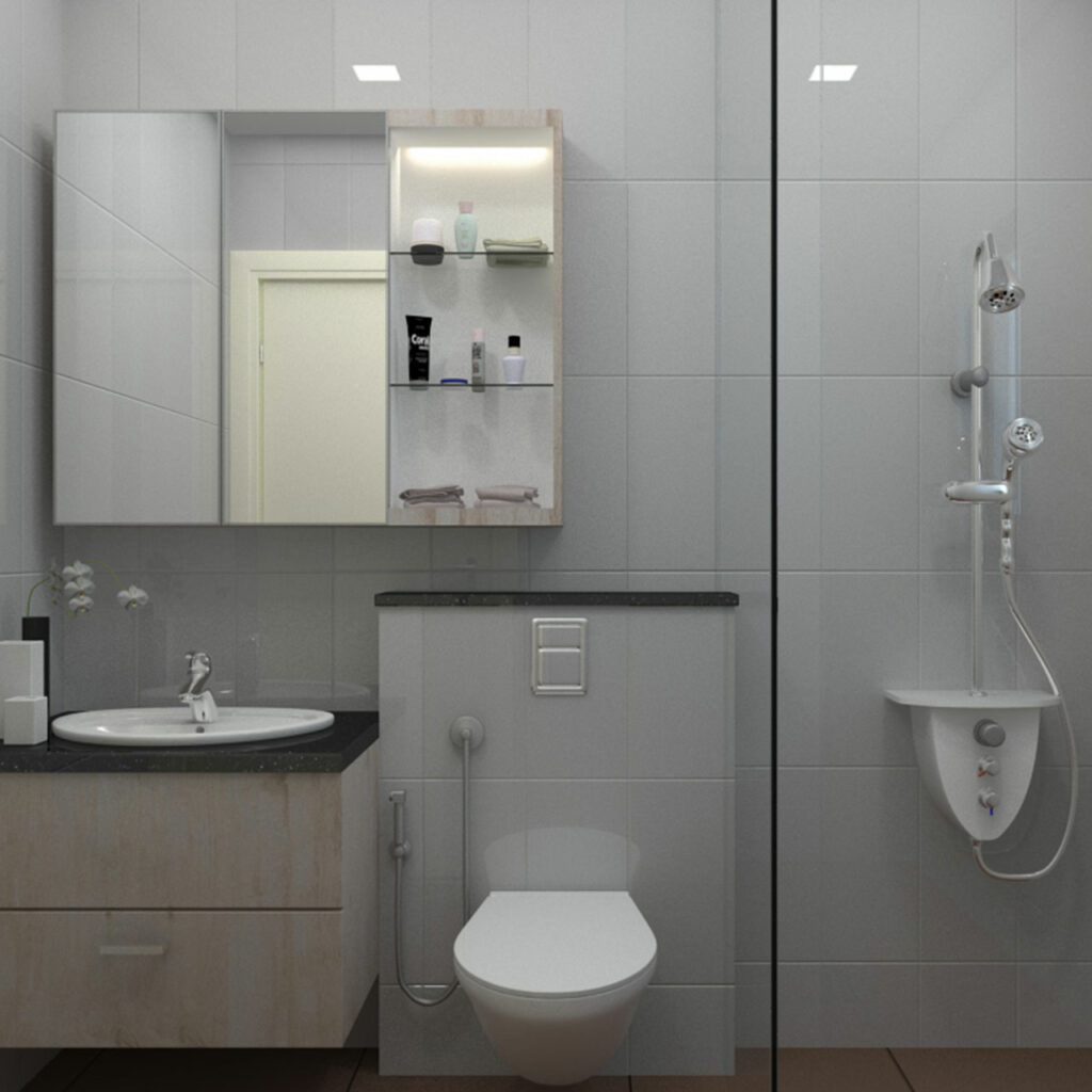 An Organised Bathroom