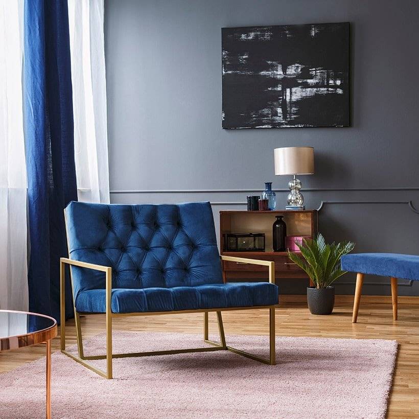 Pantone color of the year is classic blue, design your chairs with classic blue and works well on any seater
