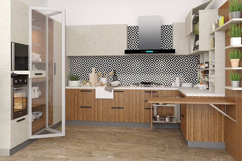 Kitchen backsplash tile with blue theme with blue colour squares with kitchen backsplash gallery