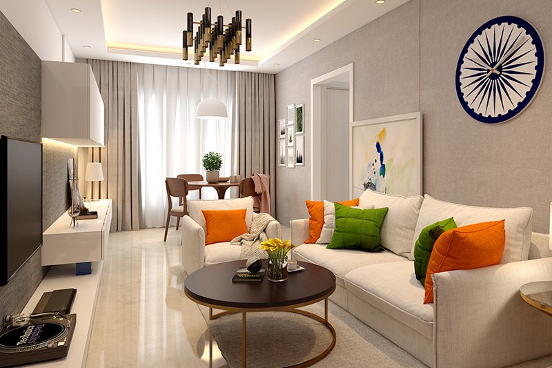 Tricolour upholestry to decorate your living room for republic day on 26 january