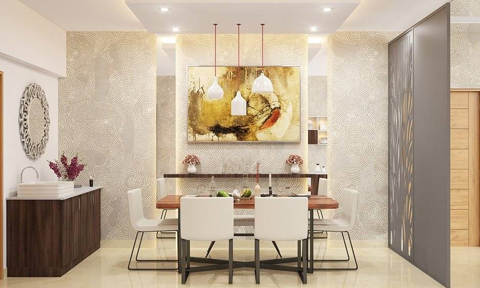 Dining room decor with wallpaper or wall paint to transform your dining room looks interesting space