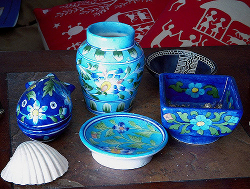 Blue Pottery from Jaipur, Rajasthan Blue Pottery from Jaipur, Rajasthan