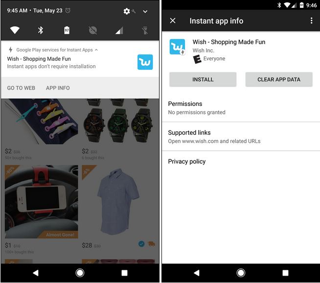 android instant app example