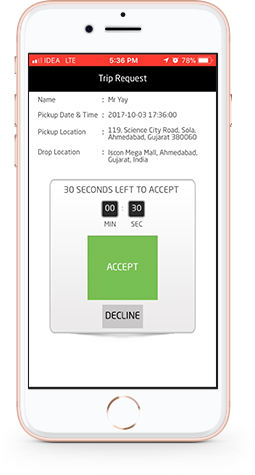 Request-Re-Routing taxi app features
