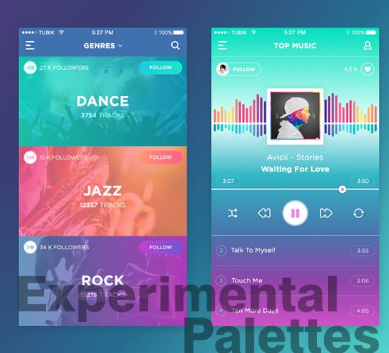 Experimental Palettes and Layouts