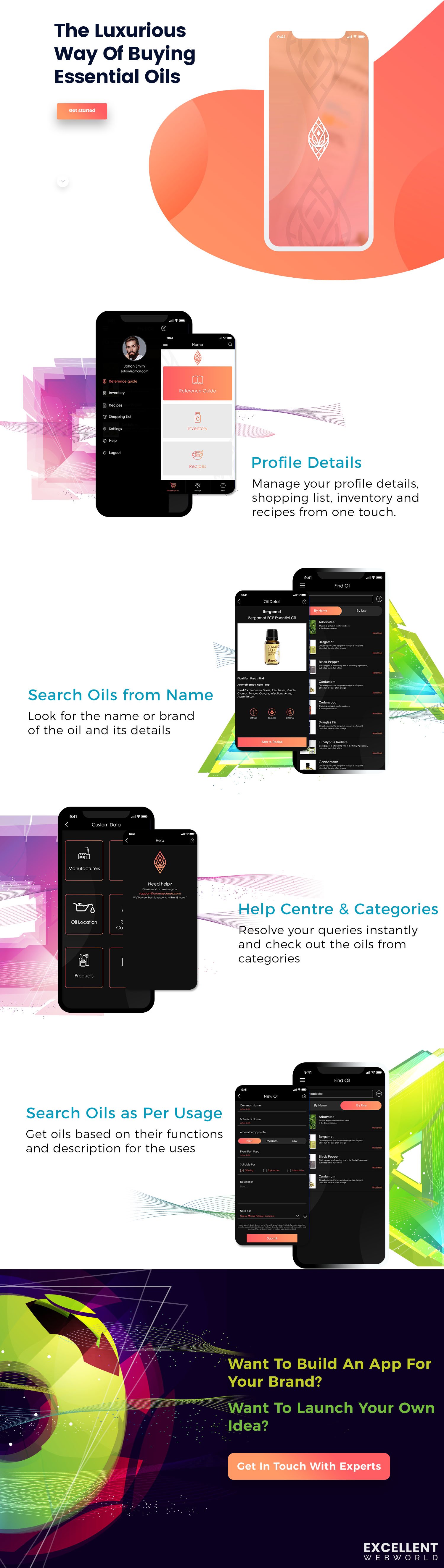 Essentials Oil App Development