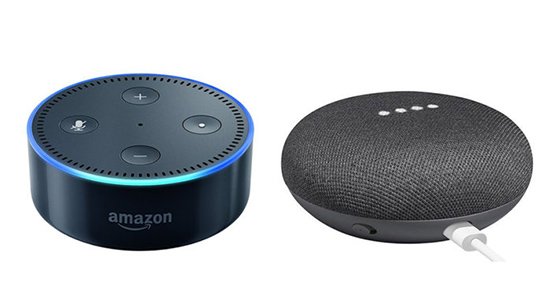 Amazon Echo Dot Google Home Mini