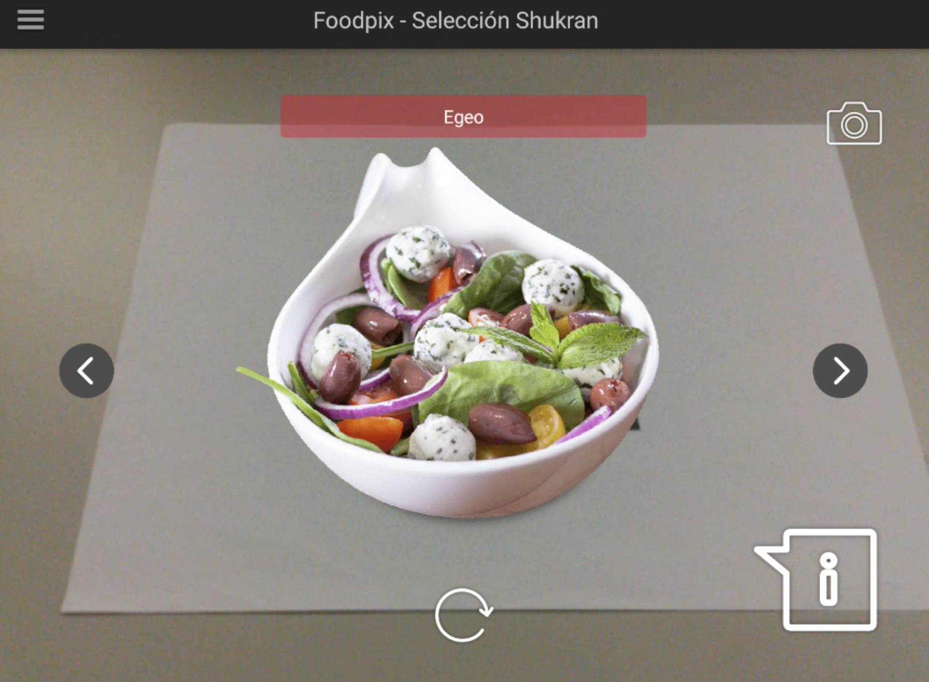 AR Based Food Menu ideas