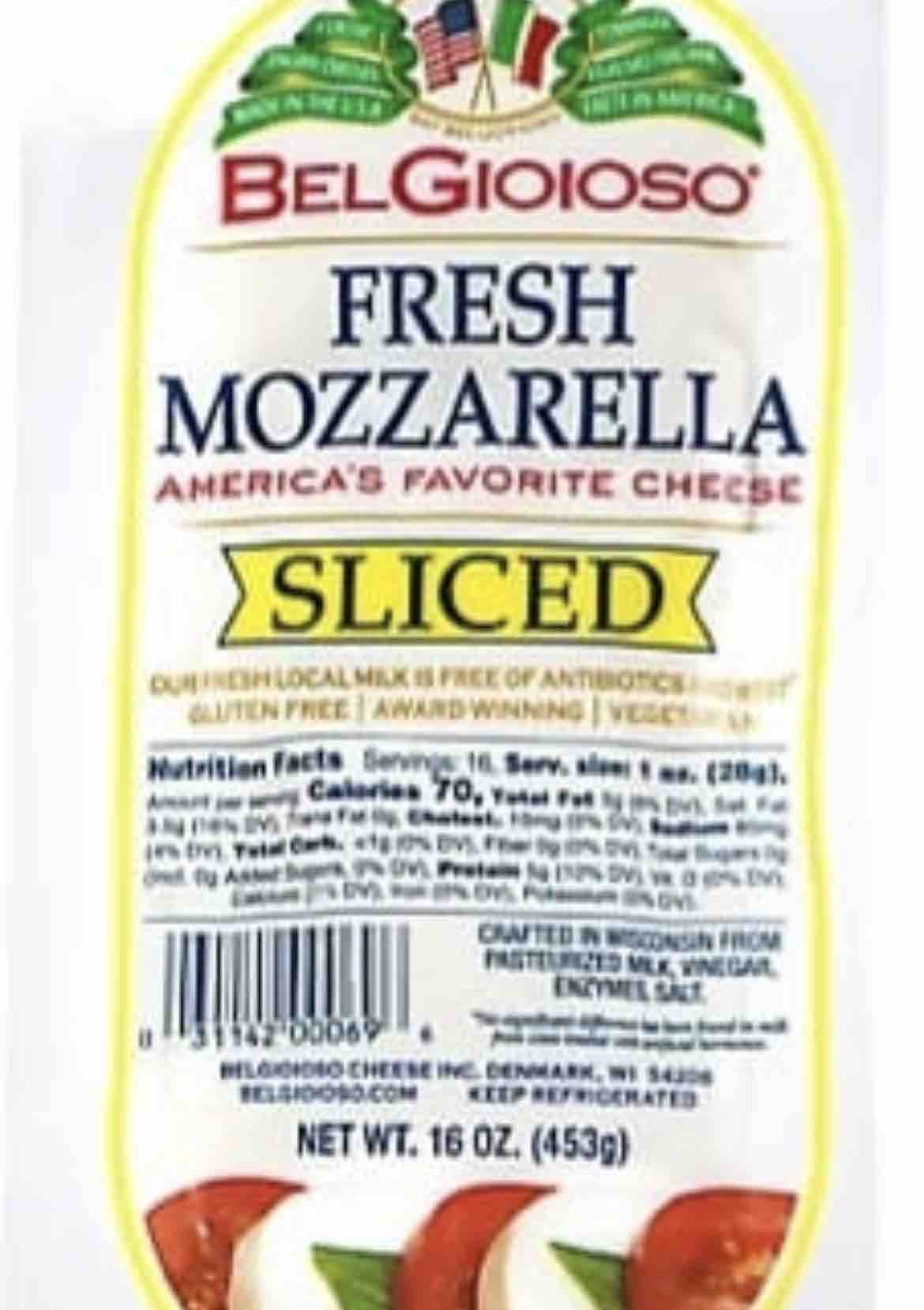 cheese (belgioioso) mozzarella Health and Nutrition Facts
