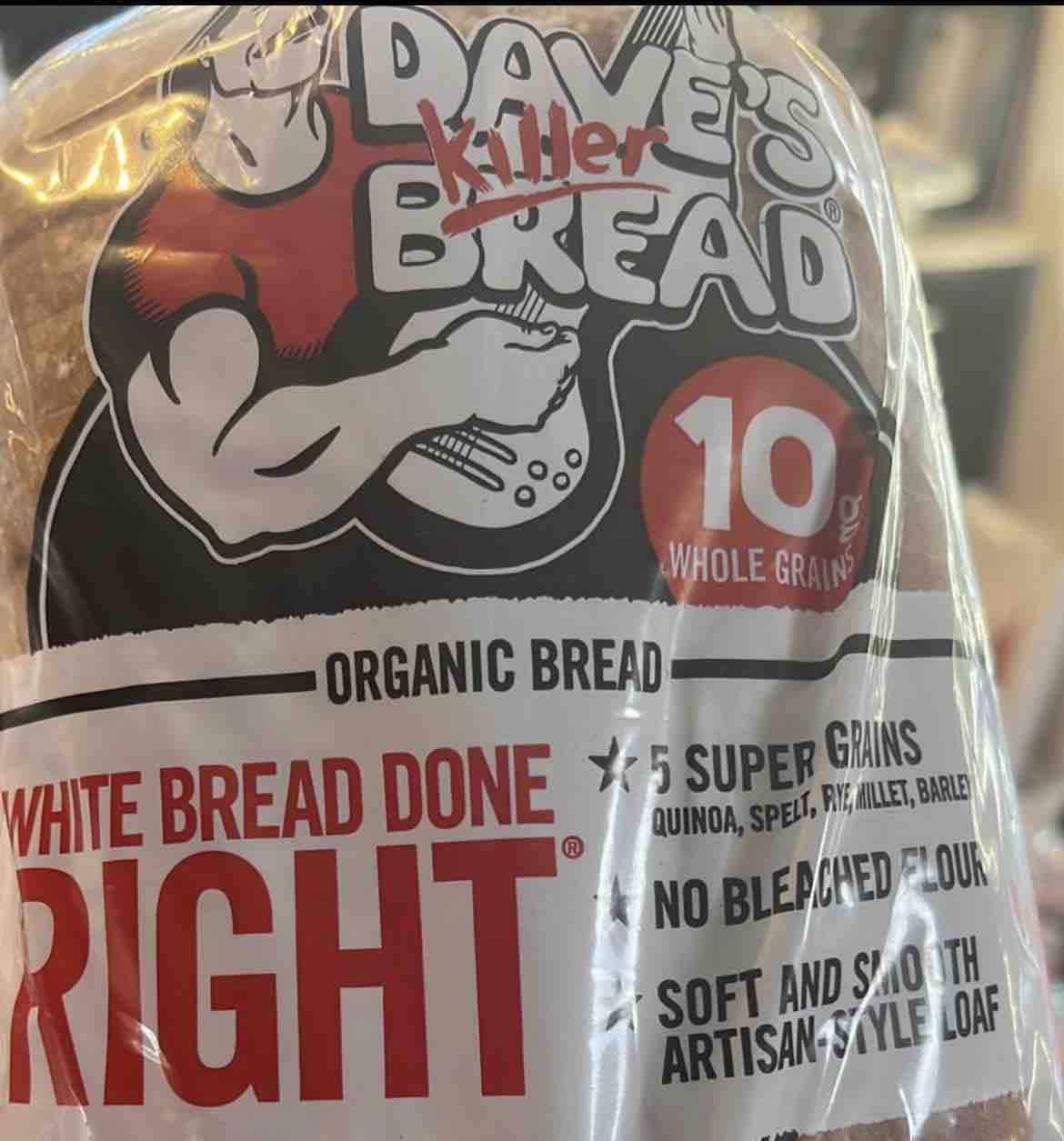 bread (daves killer) white bread Health and Nutrition Facts
