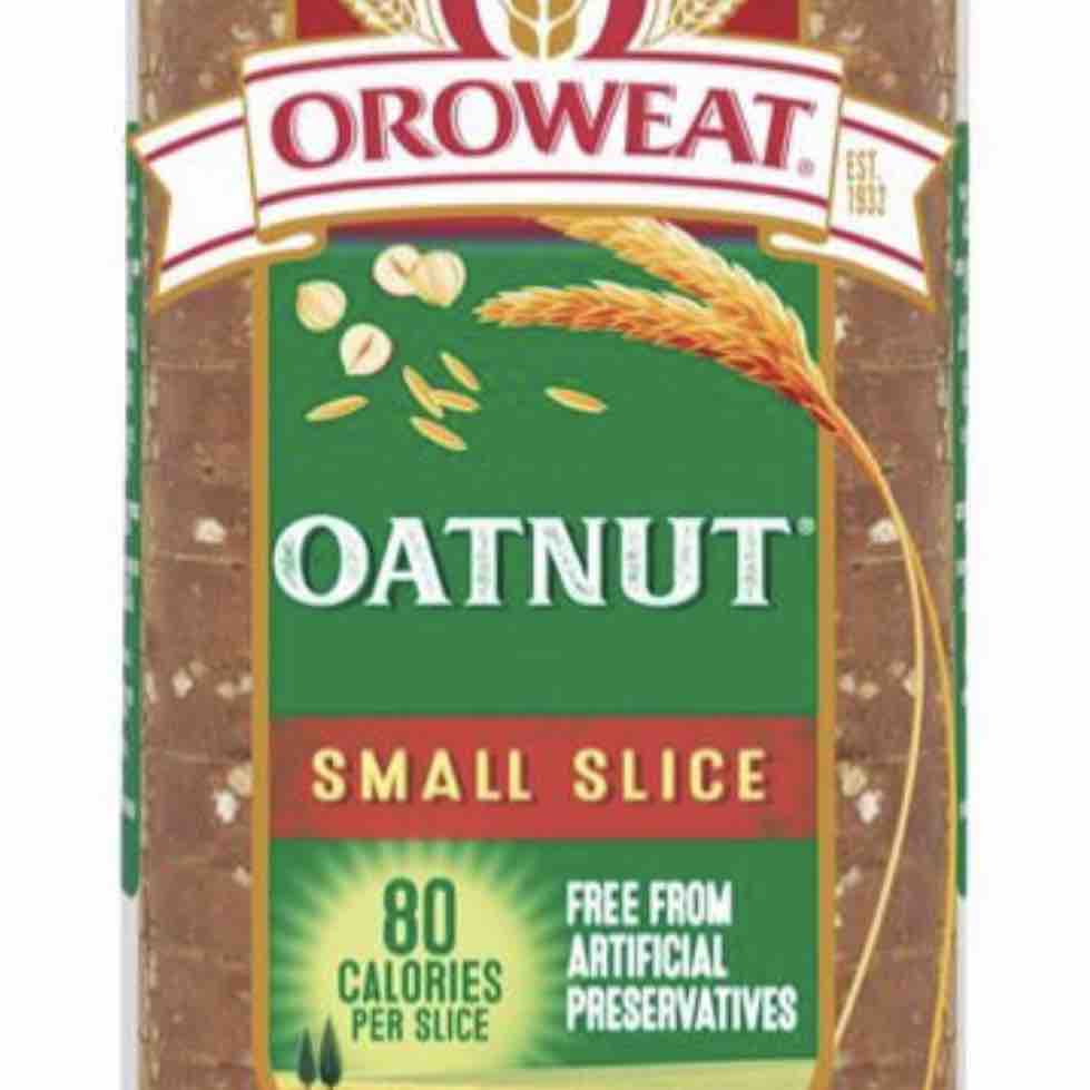 bread (oroweat) oatnut small slice Health and Nutrition Facts