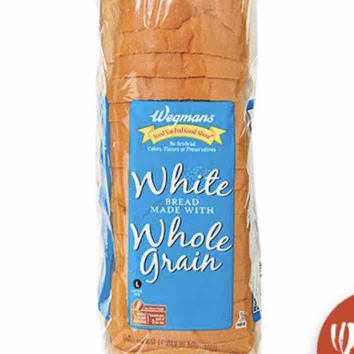 bread (wegmans) white with whole grains Health and Nutrition Facts