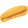 Iced cream puff or eclair filled with custard or cream