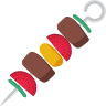 Summer Beef Kebabs with Veggies and Peaches