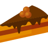 Chocolate cake with chocolate frosting commercially prepared