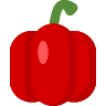 Sweet red peppers boiled without salt