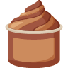 Chocolate mousse pie made from no bake mix, piece (1/8 of 9" dia)