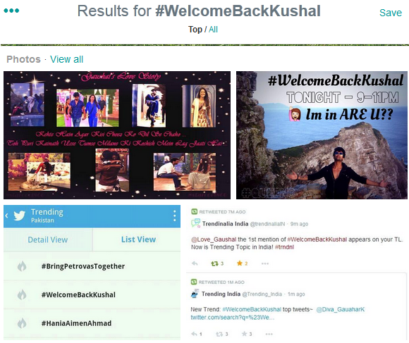 #WelcomeBackKushal Trends On Twitter