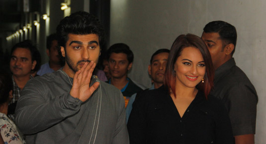 Arjun and Sonakshi promote film Tevar (Image Courtesy: Anushree Fadnavis / Indus Images)