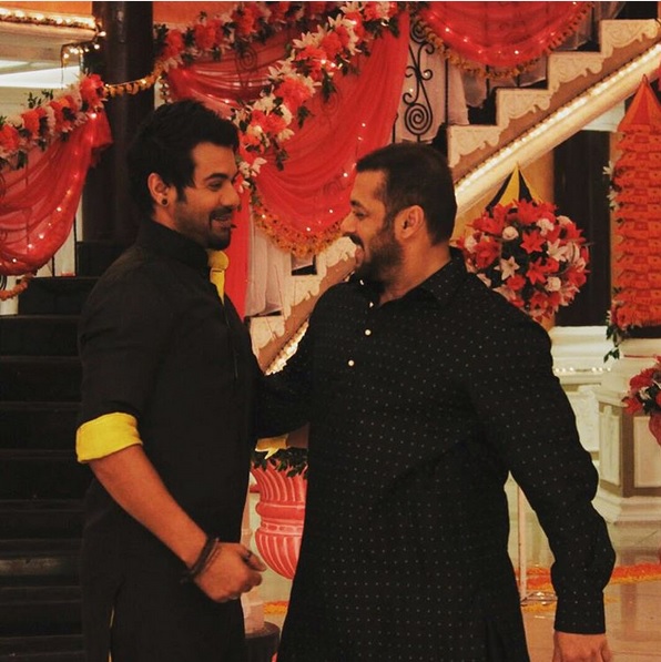 Shabir Ahluwalia And Salman Khan On The Sets Of Kumkum Bhagya