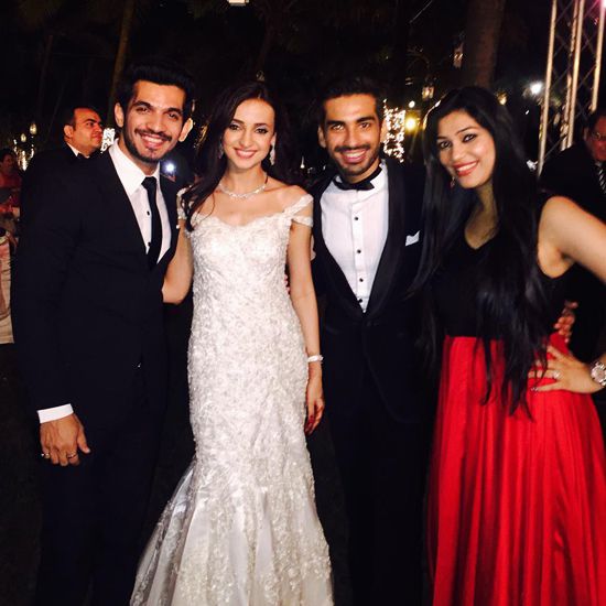 Arjun Bijlani and Neha Bijlani With Mohit Sehgal and Sanaya Irani