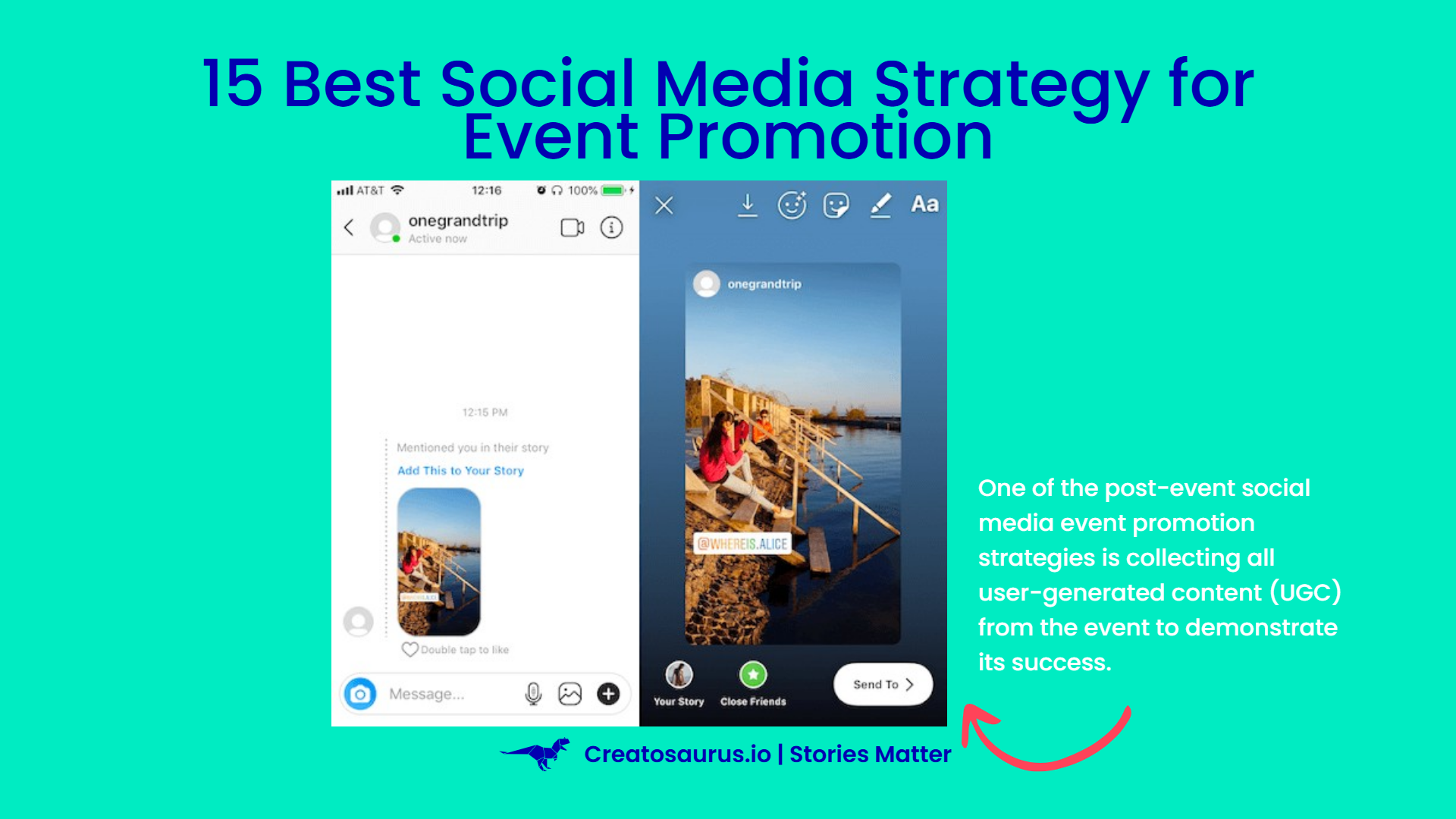 User generated content is important for the promotion for any event