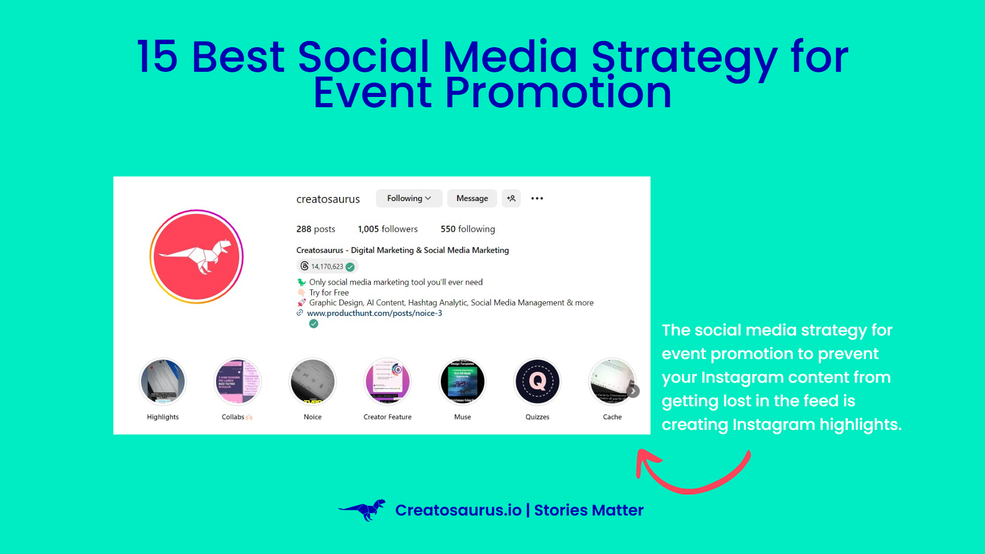 social media strategy for promotion event-Creatosaurus 