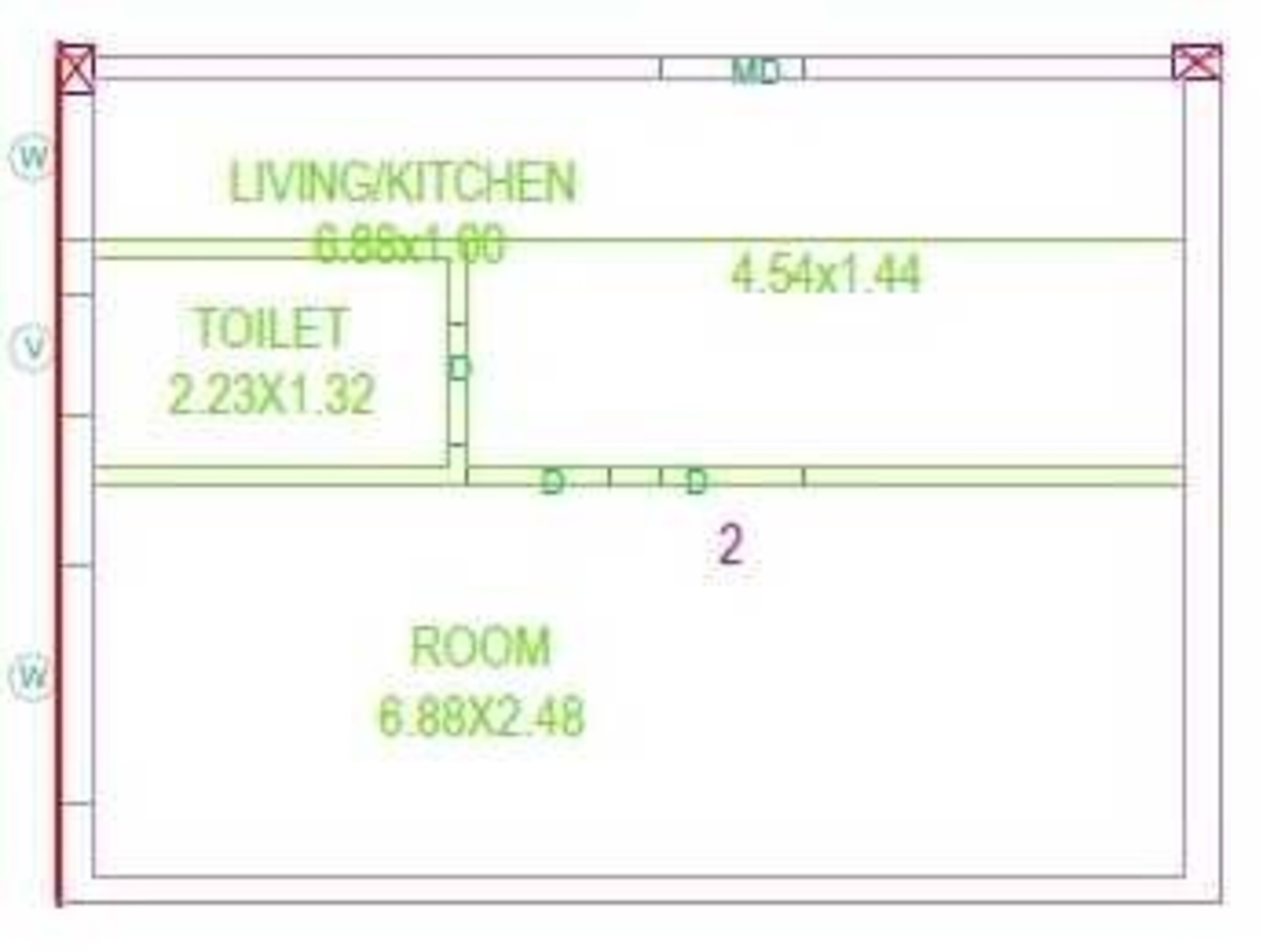 1BHK floor plan