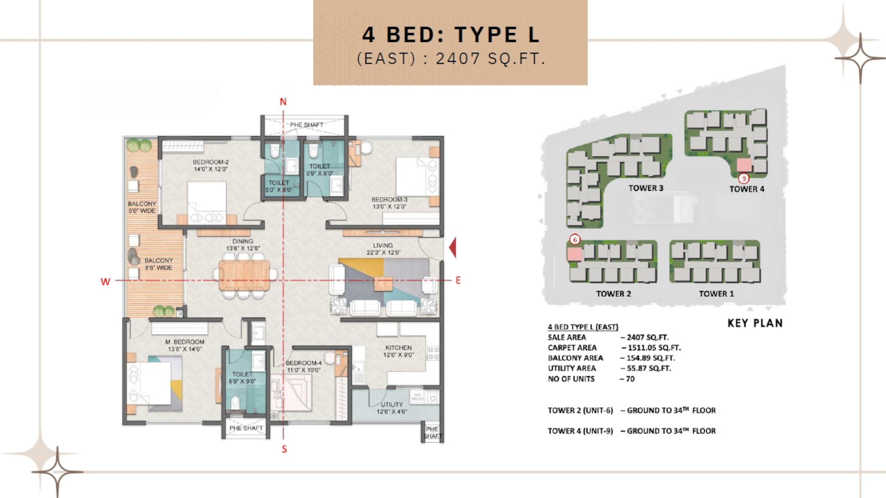 4BHK floor plan