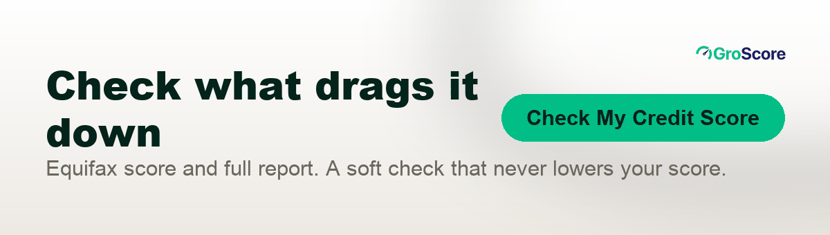 Check your free Equifax credit score on GroScore