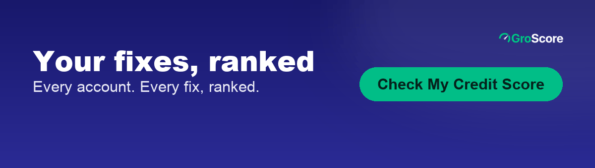 See your full credit report and ranked fixes on GroScore