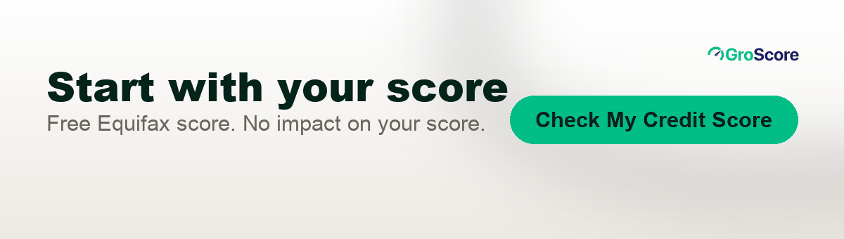 Check your credit score free on GroScore