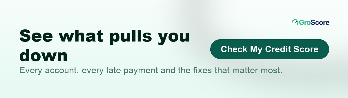 See what is pulling your credit score down with GroScore
