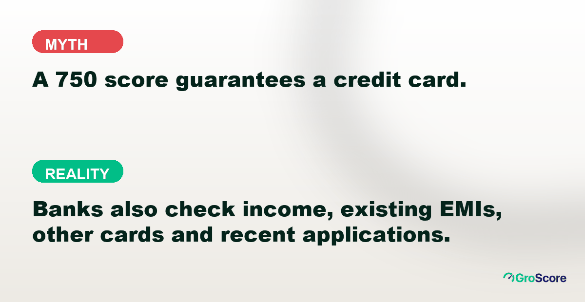 Myth versus reality: a 750 credit score does not guarantee a credit card