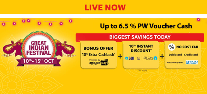 Amazon Great Indian Festive Sale Offers October 2018