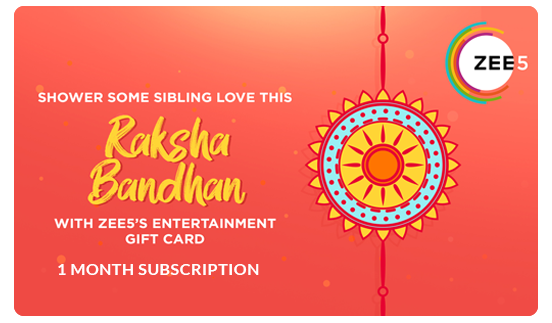 Zee5 E-Gift Card - Rs. 99 for 1 month subscription